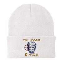 Trump You Missed Bitch Trump Shootting Target Knit Cap Winter Beanie