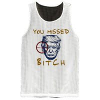 Trump You Missed Bitch Trump Shootting Target Mesh Reversible Basketball Jersey Tank