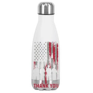 Thank You Memorial Day Military Flag Design Gift Stainless Steel Insulated Water Bottle