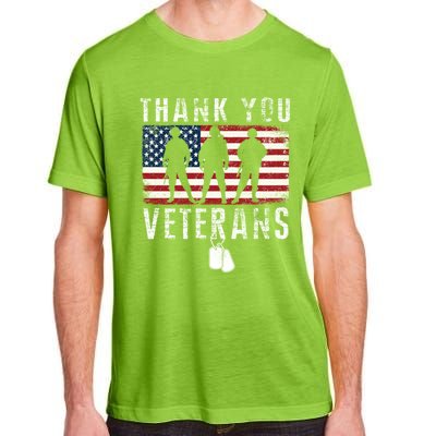 Thank You Military Veterans Gift Veterans Day Gift Adult ChromaSoft Performance T-Shirt