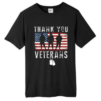 Thank You Military Veterans Gift Veterans Day Gift Tall Fusion ChromaSoft Performance T-Shirt