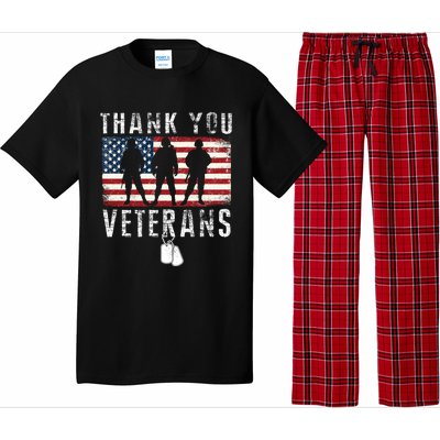 Thank You Military Veterans Gift Veterans Day Gift Pajama Set