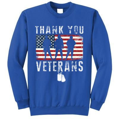 Thank You Military Veterans Gift Veterans Day Gift Sweatshirt