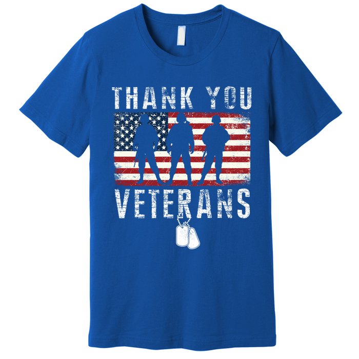 Thank You Military Veterans Gift Veterans Day Gift Premium T-Shirt