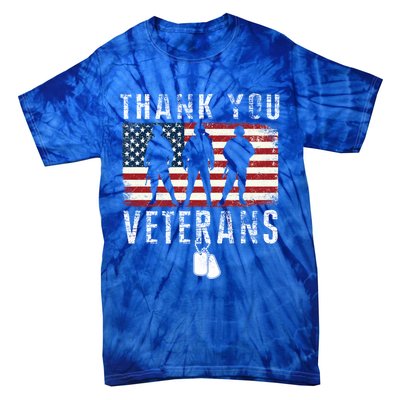 Thank You Military Veterans Gift Veterans Day Gift Tie-Dye T-Shirt