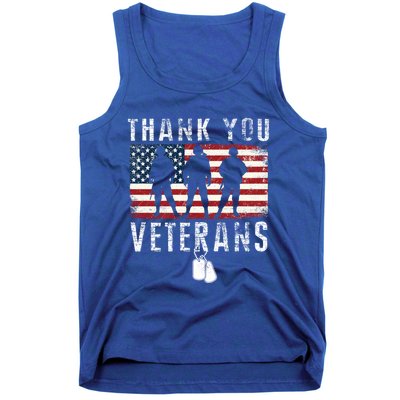 Thank You Military Veterans Gift Veterans Day Gift Tank Top