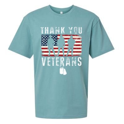 Thank You Military Veterans Gift Veterans Day Gift Sueded Cloud Jersey T-Shirt