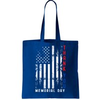 Thank You Memorial Day Vintage Military Flag Gift Tote Bag