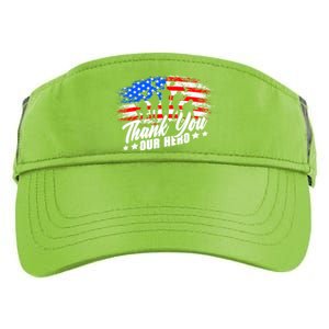 Thank You Military American Flag Soldier Memorial Veteran Meaningful Gift Adult Drive Performance Visor