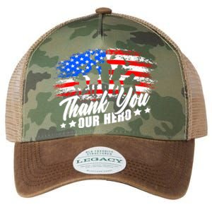 Thank You Military American Flag Soldier Memorial Veteran Meaningful Gift Legacy Tie Dye Trucker Hat