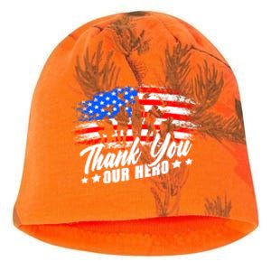 Thank You Military American Flag Soldier Memorial Veteran Meaningful Gift Kati - Camo Knit Beanie