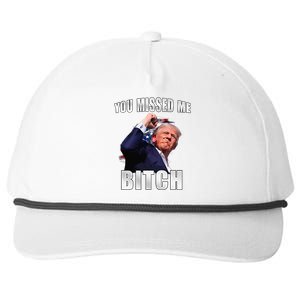 Trump You Missed Me Bitch Trump Shot Trump Supporters Snapback Five-Panel Rope Hat