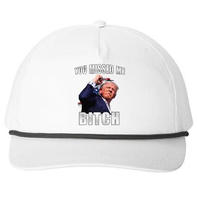 Trump You Missed Me Bitch Trump Shot Trump Supporters Snapback Five-Panel Rope Hat