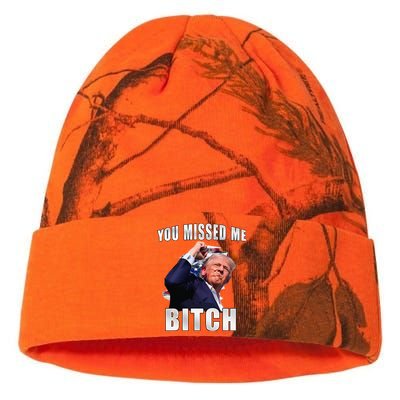 Trump You Missed Me Bitch Trump Shot Trump Supporters Kati Licensed 12" Camo Beanie