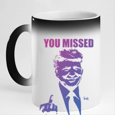 Trump You Missed Bitches Gift 11oz Black Color Changing Mug