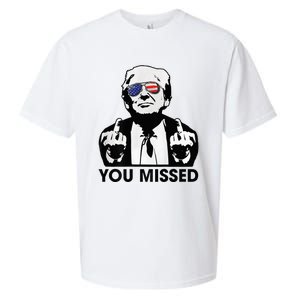 Trump You Missed Funny Trump 2024 Sueded Cloud Jersey T-Shirt