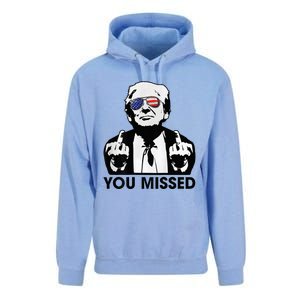 Trump You Missed Funny Trump 2024 Unisex Surf Hoodie