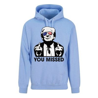 Trump You Missed Funny Trump 2024 Unisex Surf Hoodie