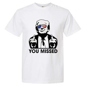 Trump You Missed Funny Trump 2024 Garment-Dyed Heavyweight T-Shirt