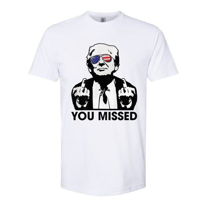 Trump You Missed Funny Trump 2024 Softstyle CVC T-Shirt