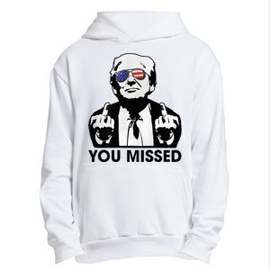 Trump You Missed Funny Trump 2024 Urban Pullover Hoodie