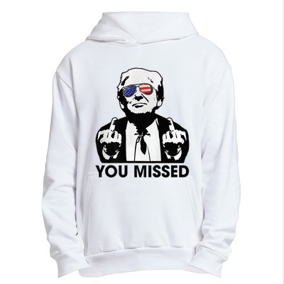 Trump You Missed Funny Trump 2024 Urban Pullover Hoodie