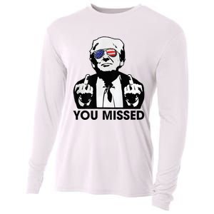 Trump You Missed Funny Trump 2024 Cooling Performance Long Sleeve Crew