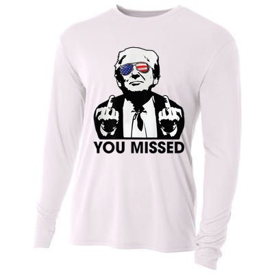 Trump You Missed Funny Trump 2024 Cooling Performance Long Sleeve Crew