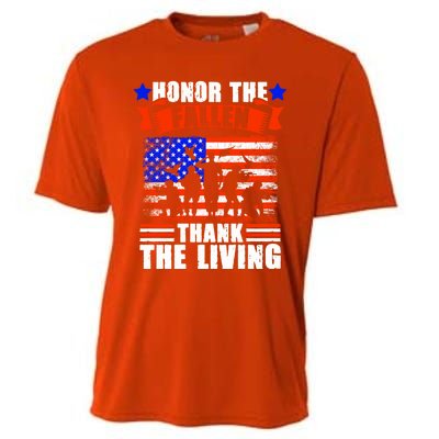 Thank You Military American Flag Soldier Veteran Memorial Cute Gift Cooling Performance Crew T-Shirt