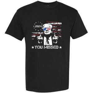 Trump You Missed Funny Trump 2024 Garment-Dyed Heavyweight T-Shirt