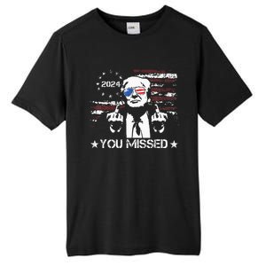 Trump You Missed Funny Trump 2024 Tall Fusion ChromaSoft Performance T-Shirt