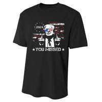 Trump You Missed Funny Trump 2024 Performance Sprint T-Shirt