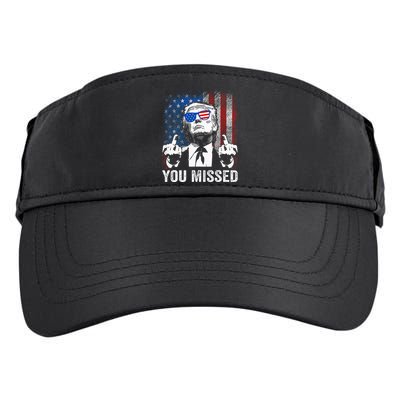Trump You Missed Funny Trump Pro 2024 Adult Drive Performance Visor