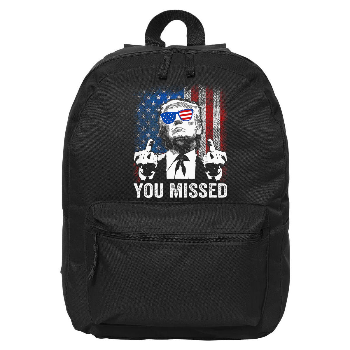 Trump You Missed Funny Trump Pro 2024 16 in Basic Backpack