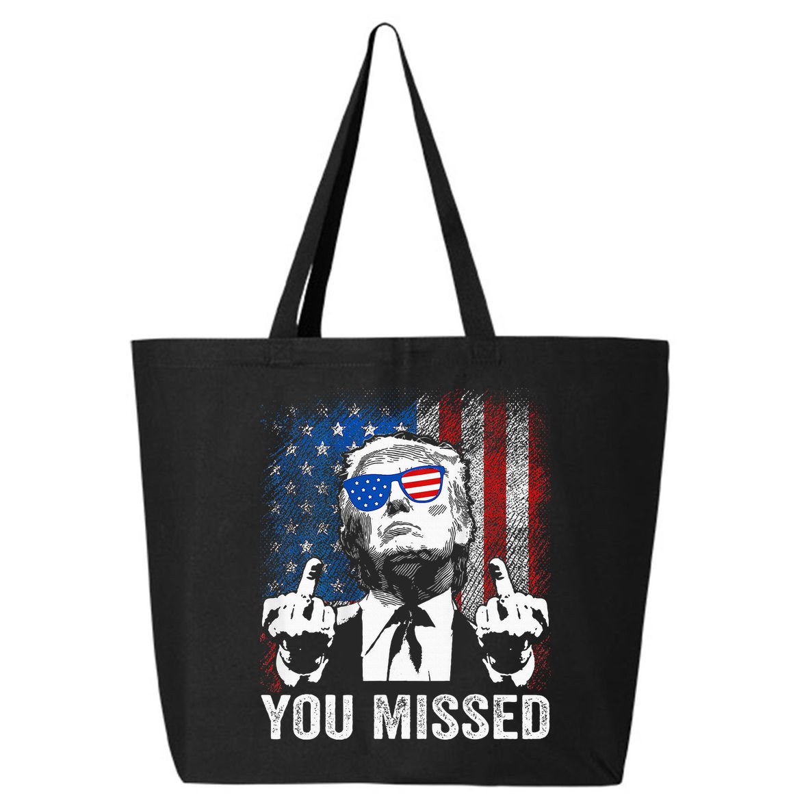 Trump You Missed Funny Trump Pro 2024 25L Jumbo Tote