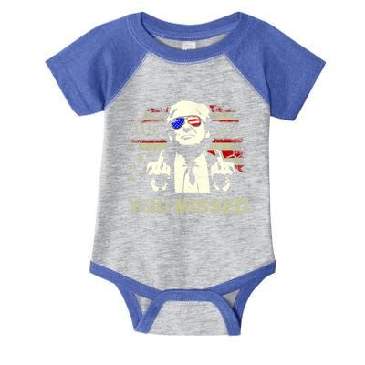 Trump You Missed Funny Trump 2024 Cool Gift Infant Baby Jersey Bodysuit