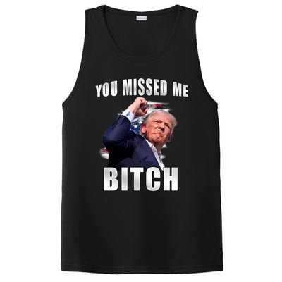 Trump You Missed Me Bitch Trump Shot Trump Supporters Tr Cute Gift PosiCharge Competitor Tank