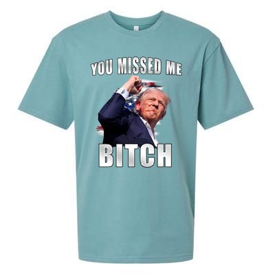 Trump You Missed Me Bitch Trump Shot Trump Supporters Tr Cute Gift Sueded Cloud Jersey T-Shirt