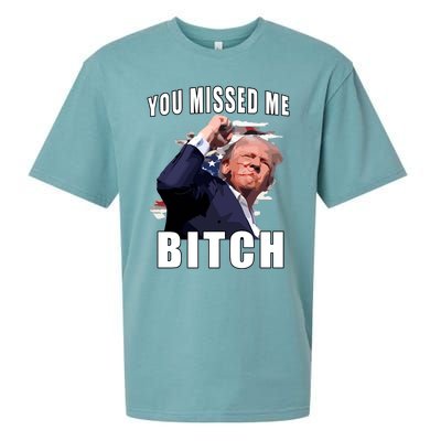 Trump You Missed Me Bitch Sueded Cloud Jersey T-Shirt