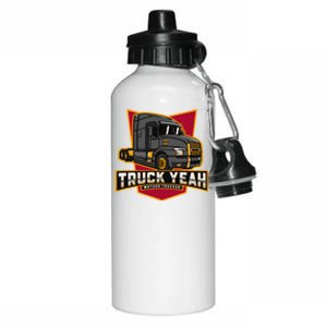 Truck Yeah Mother Trucker Funny Truck Driver Trucker Meaningful Gift Aluminum Water Bottle