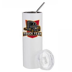 Truck Yeah Mother Trucker Funny Truck Driver Trucker Meaningful Gift Stainless Steel Tumbler