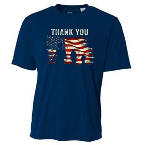 Thank You Military Boot Memorial Day Cooling Performance Crew T-Shirt