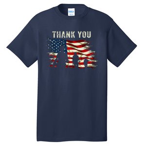 Thank You Military Boot Memorial Day Tall T-Shirt