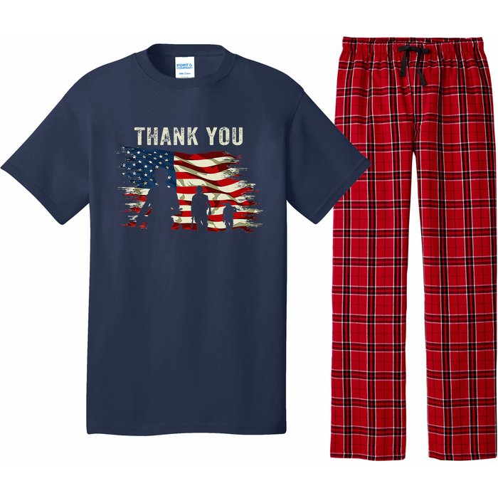 Thank You Military Boot Memorial Day Pajama Set