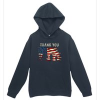 Thank You Military Boot Memorial Day Urban Pullover Hoodie