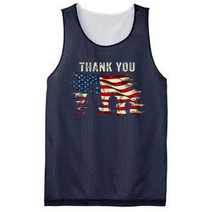 Thank You Military Boot Memorial Day Mesh Reversible Basketball Jersey Tank