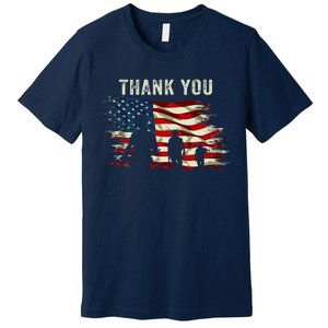 Thank You Military Boot Memorial Day Premium T-Shirt