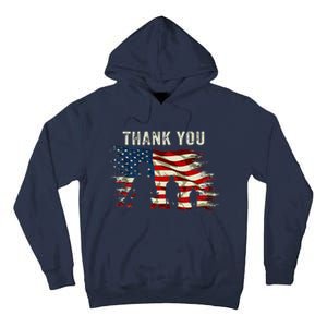 Thank You Military Boot Memorial Day Tall Hoodie