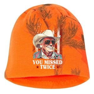 Trump You Missed Twice Western Cowboy Kati - Camo Knit Beanie