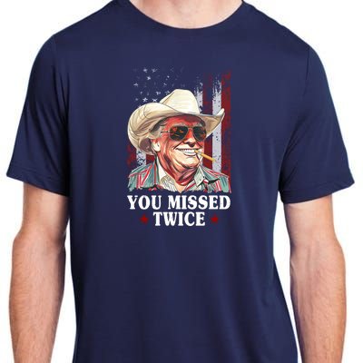 Trump You Missed Twice Western Cowboy Adult ChromaSoft Performance T-Shirt